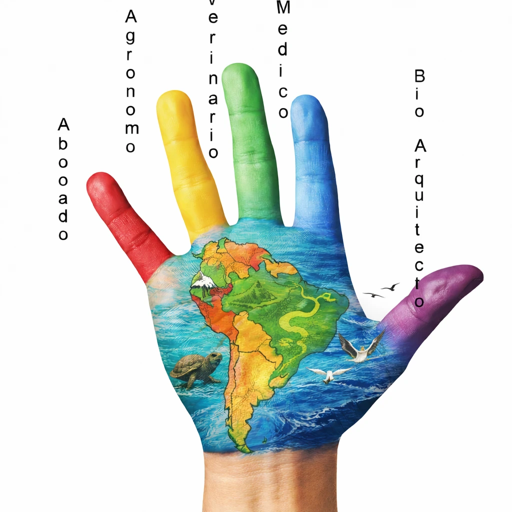 Progetto MANO 2.0 di Tessitori di Idee con mano simbolica delle competenze per una micro comunità autosostenibile in Ecuador