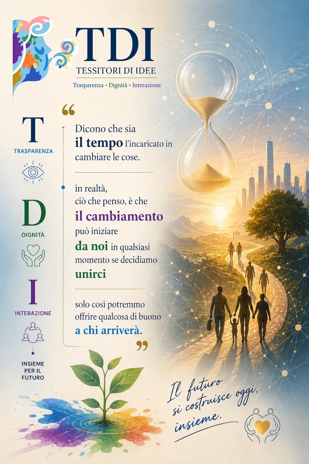 Il cambiamento può iniziare da noi: empatia sociale sostenibile tra trasparenza, dignità e interazione nel progetto Tessitori di Idee