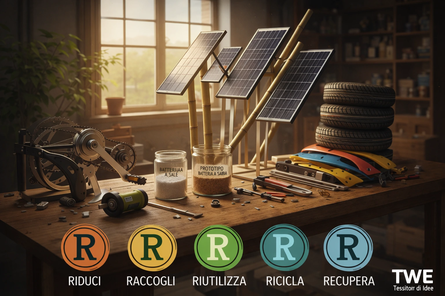 TWE progetto circolare con 5R, bambù e materiali sostenibili di Tessitori di Idee